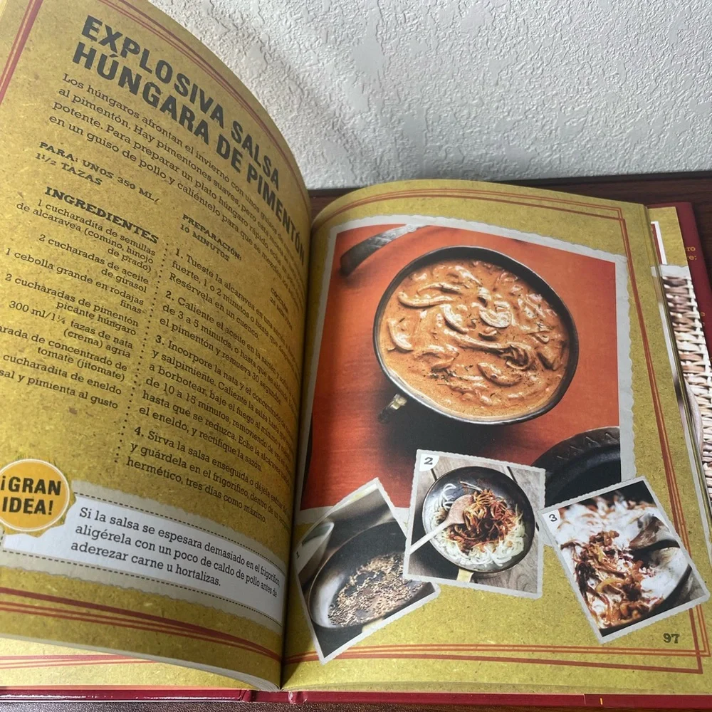 Salsas picantes‎ para valientes Spanish hot spicy recipe hardcover book Hispanic